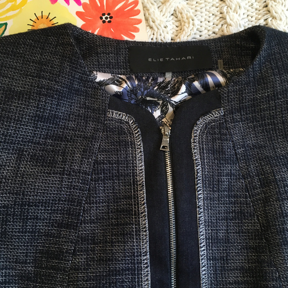 Elie Tahari Blue Blazer - Picture 4 of 6